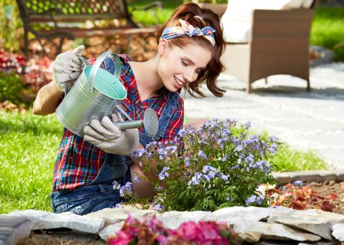 Streatham gardener tending to plants