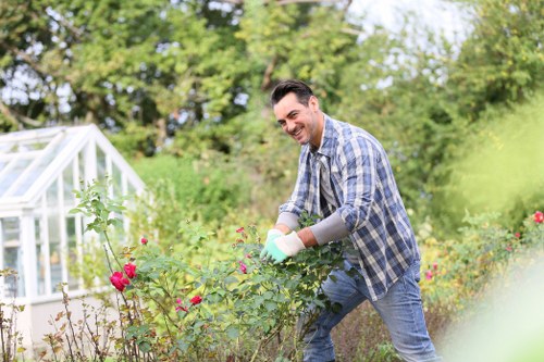 Brixton gardener installing an irrigation system